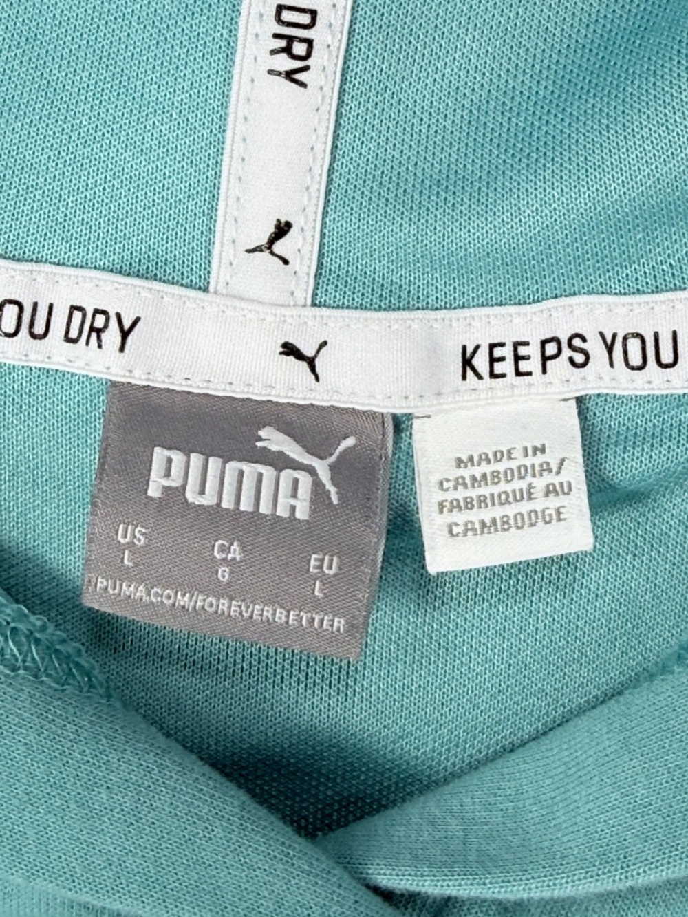 PUMA Favorite PWRFleece Women's Hoodie Size Large Blue Activewear - Picture 3 of 6